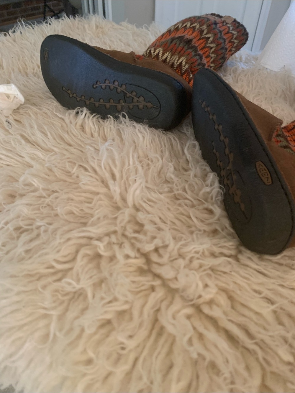 Keen Brown Suede Slip-On Boots - Picture 4 of 8
